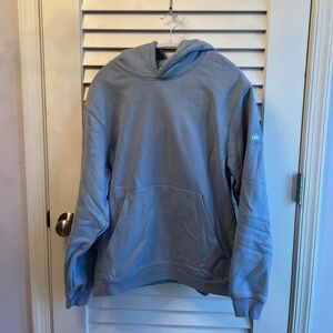 unisex light blue “celestial blue” ALO YOGA renown hoodie pullover [S]